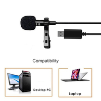 2 متر USB التلبيب ميكروفون كليب على للكمبيوتر ، كمبيوتر محمول ، تدفق ، تسجيل ، استوديو ، يوتيوب ، ألعاب الفيديو - الصورة 5
